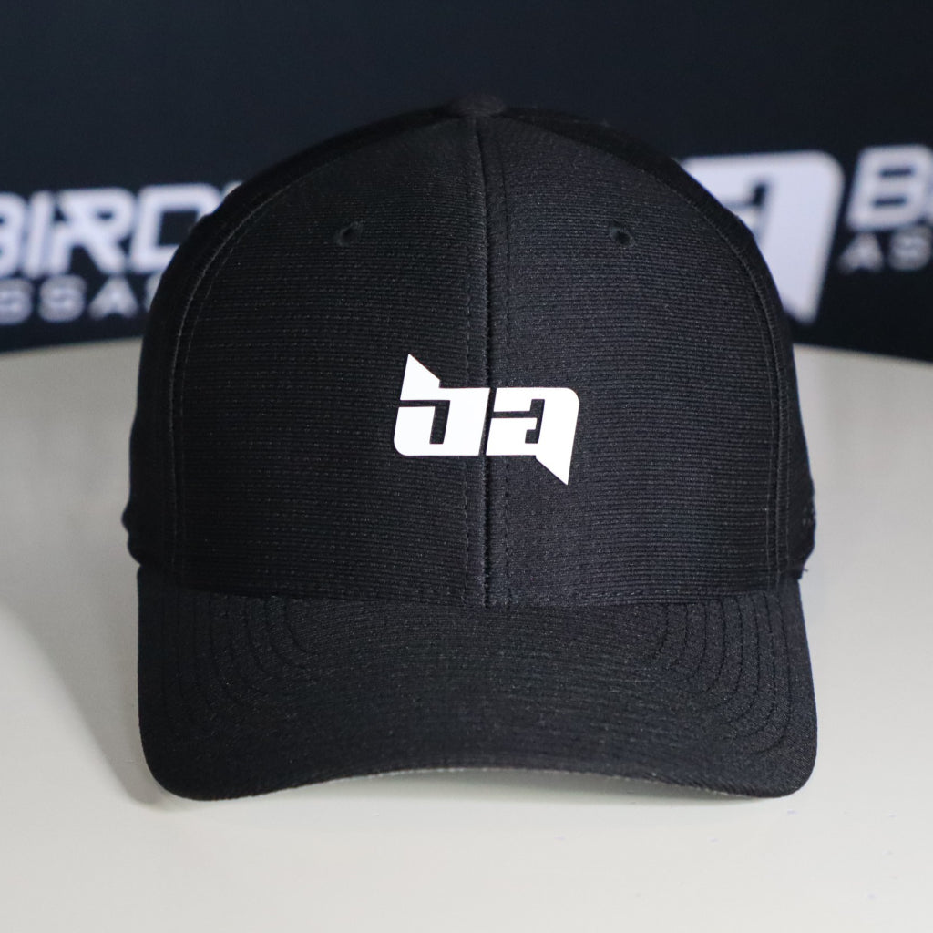 Black Birdie Assassin Players Golf Cap with badge logo on the front