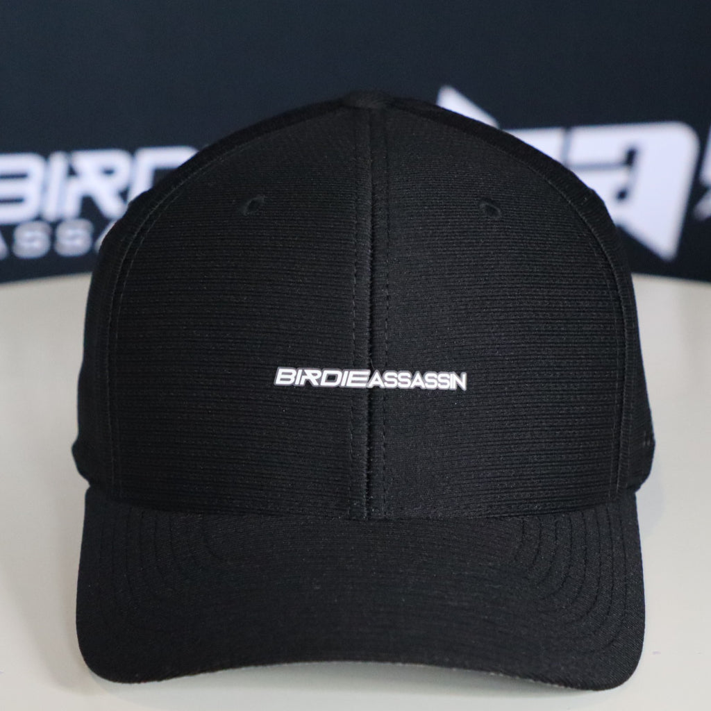 Black Birdie Assassin Players Golf Cap with venom logo on the front