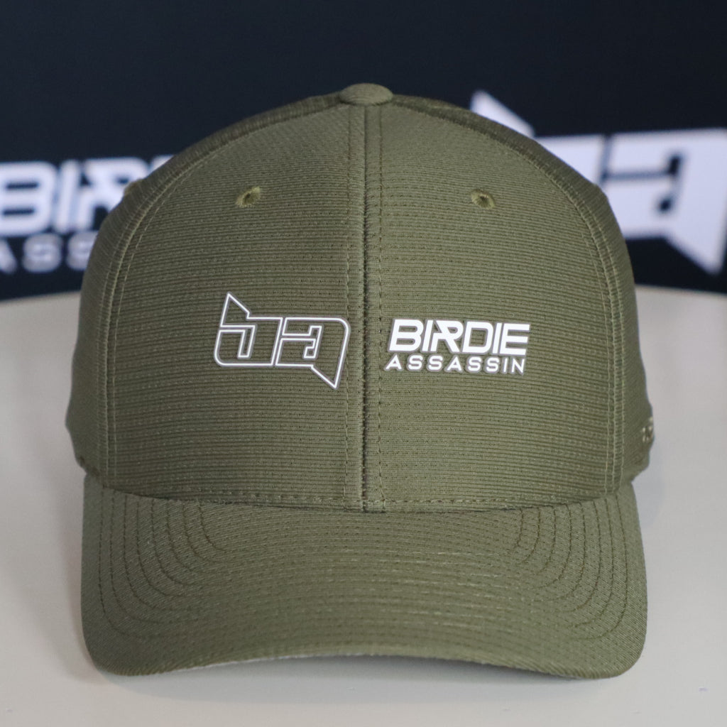 Green Birdie Assassin Players Golf Cap with Billboard logo on the front